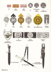 단원이 수여받을 수 있는 핀, 배지, 고르겟, 버클, 단검