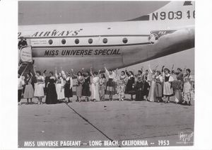 미스 유니버스 1953 참가자들 (캘리포니아주 롱비치)