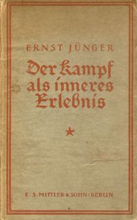 ｢내적 체험으로서의 전투｣ 초판 (1922년)