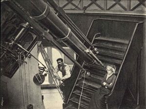 1878년 배서 칼리지 천문대 안의 마리아 미첼