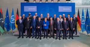 2020년 1월 19일 독일 베를린에서 열린 리비아 정상 회담