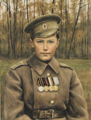 군복에 하사 견장을 착용한 알렉세이의 초상화