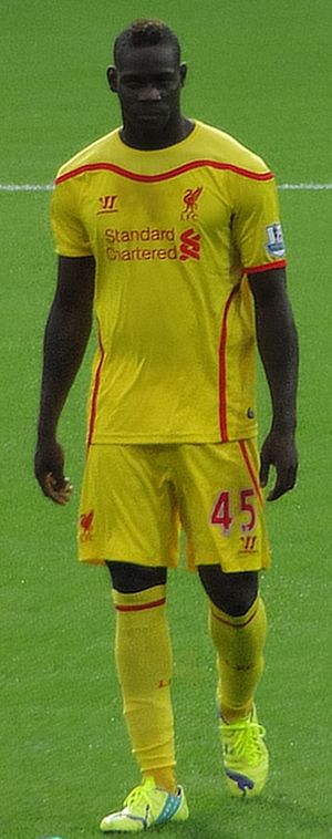 2014년 9월 리버풀에서 활약하는 발로텔리