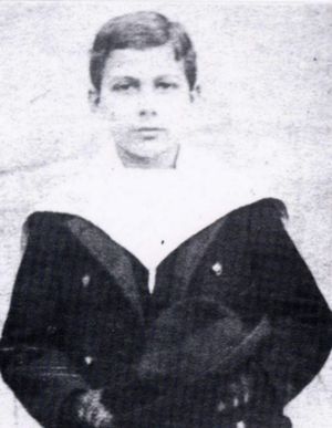 1903년경 학생 시절의 드 라트르