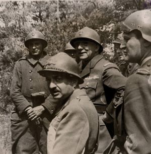 1940년 5월 20일, 레텔 인근 전투 중 드 라트르 장군
