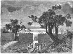 1863년 발랑탱 풀키에의 세계 일주에 묘사된 아보메의 문