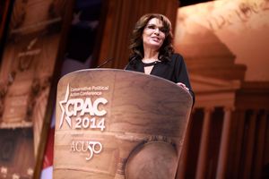 2014년 보수정치행동회의(CPAC)에서 연설하는 페일린, 메릴랜드주 내셔널 하버