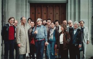 취리히 연방 공과대학교(ETH)에서 세미나 후 파이어아벤트, 쿤, 호이닝겐-후네 및 동료들