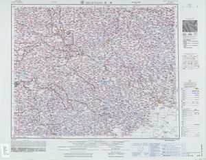 린취안 현을 포함한 지도 (린취안(Shen-ch'iu-chi, 襄城)로 표시됨, 지도 하단 오른쪽 구석) (AMS, 1953)