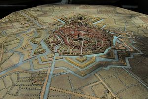 베르그 요새의 지도 모형