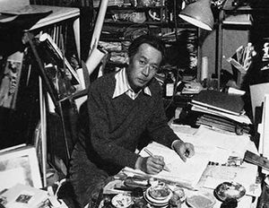 나리타가 그림을 그리는 모습