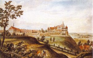 요한 하인리히 티슈바인의 Schloss Warthausen (1781) 그림