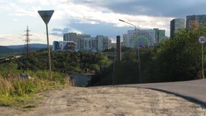 러시아 스네즈노고르스크의 모습