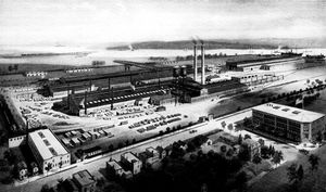 뉴저지주 베이온에 위치한 밥콕 앤 윌콕스 공장, 1919년경