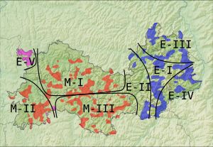 목샤어 방언 지도