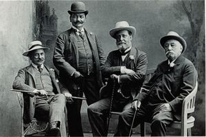 루게르(오른쪽에서 두 번째)와 1905년경 기독사회당 동료들