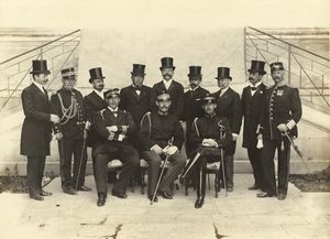 1896년 하계 올림픽 조직 국제 위원회 위원으로서의 콘스탄티노스.