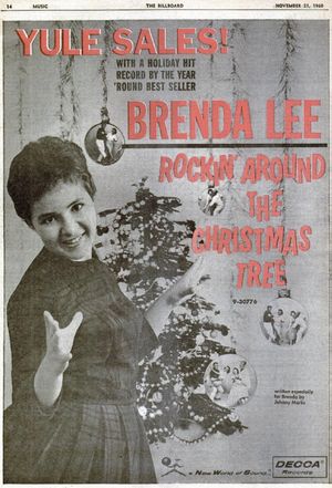 Billboard의 "Rockin' Around the Christmas Tree" 광고, 1960년 11월 21일