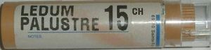 늪차로 만든 동종요법 제제: "15C" 희석은 원래 용액이 원래 강도의 1/1030으로 희석되었음을 의미한다.