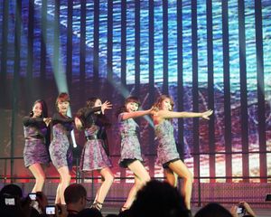 2010년 Wonder Girls World Tour 중 시애틀에서 "2 Different Tears" 공연중인 원더걸스.