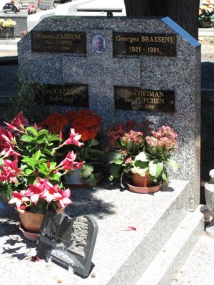 세트의 르 피 묘지에 있는 조르주 브라상의 묘