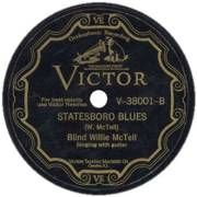 맥텔의 가장 유명한 작품 중 하나인 "Statesboro Blues"의 레이블