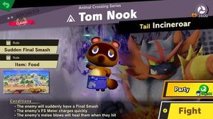 전형적인 스피릿 배틀. 동물의 숲 시리즈의 너굴(Tom Nook)을 나타내기 위해 인크네로어와 싸워야 한다.