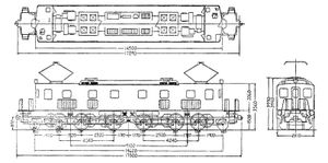 데로이형과 유사한 일본 국철 EF12형 전기 기관차