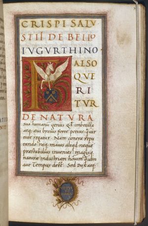 1490년경의 유구르타 전쟁 필사본