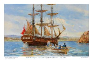 플린더스가 테라 오스트랄리스를 일주할 준비 - 1802년 7월