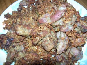 모래주머니와 간 튀김