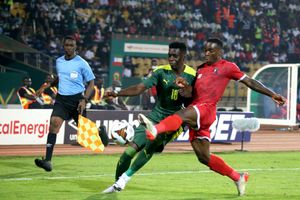 2021년 아프리카 네이션스컵에서 세네갈 대표로 뛰는 사르