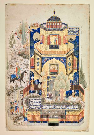 Khusraw at Shirin’s Palace. 15세기 말 타브리즈. 케어 이슬람 미술 컬렉션
