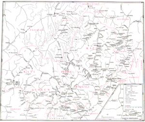 게오르그 모르겐스티에르네의 누리스탄어군 지도