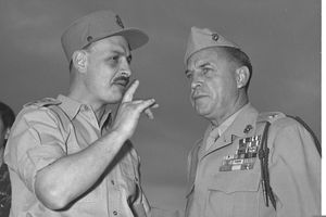 이가엘 야딘과 라일리 장군, UN 중동 지역 참모총장, 예루살렘