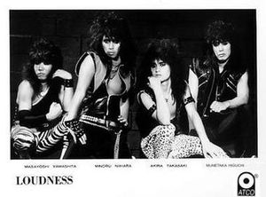 1985년의 라우드니스. (좌-우) 야마시타, 니하라, 타카사키, 히구치