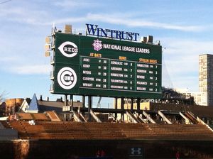 2015년 좌익수 관중석 위에 설치된 비디오보드