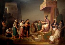 19세기 멕시코 화가 호세 오브레곤의 "풀케의 발견"