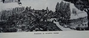 17세기에 도시를 묘사한 고대 판화