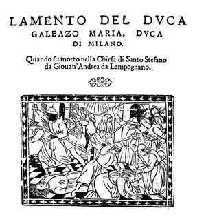 갈레아초 마리아 공작의 애가(1476).