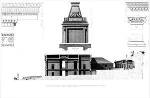 단면 및 상세도 (오타비오 베르토티 스카모치, 1781년)