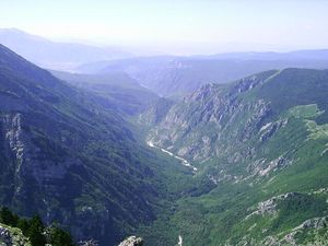 모스타르스카 비예라 계곡, 해발 2000m에서 바라본 모습