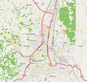 바냐루카 시가지 지도