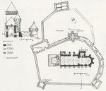 시비우 주의 야코베니에 있는 중세 요새 교회의 평면도