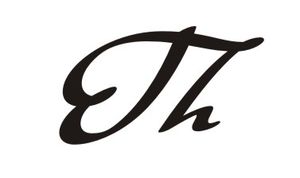 필기체 스타일 서체에서 널리 사용되는 Th 결합 문자