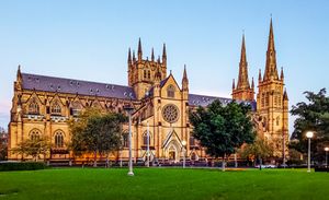 하이드 파크에서 바라본 성 메리 대성당