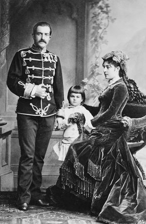 밀란 1세와 세르비아의 나탈리 여왕 그리고 알렉산다르 왕자