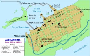 프톨레마이오스 왕조 시대의 알렉산드리아 지도