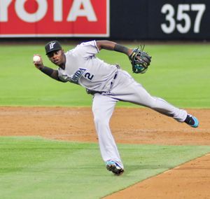 2009년 플로리다 말린스 시절의 핸리 라미레스