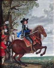  말에 탄 프레데리크 3세. 볼프강 하임바흐의 그림.